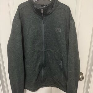 The North Face Full Zip Jacket Softshell Gray Mens Fleece Lined Sz XL